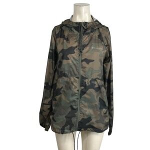 Columbia Sportswear Camouflage Hooded Lightweight Jacket Women Size M